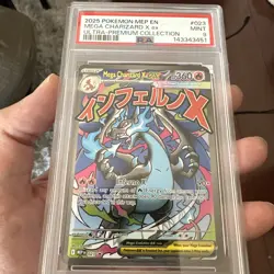 2025 POKEMON MEP EN-ME BLACK STAR PROMO #023 MEGA CHARIZARD X EX PSA 9 - Image 1