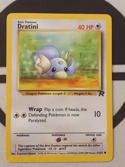 Pokemon Karte Dratini 53/82 Team Rocket Set Pokemon 1999 Vintage TCG - Image 2
