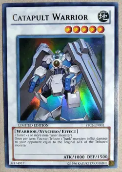 Catapult Warrior- Yu-Gi-Oh! - YF02-EN001 - Limited - UR - LP - Free Shipping - Image 1