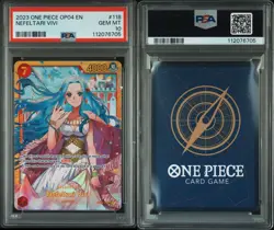 2023 ONE PIECE OP04-KINGDOMS OF INTRIGUE NEFELTARI VIVI 118 SECRET RARE PSA 10 - Image 3