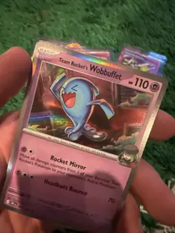 Team Rocket Wobbuffet Pokemon Card 110 HP Reverse Holo Rare - Image 3