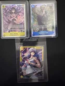 Bandai One Piece Card Game EB03 3 Character Cards English Nico Robin Vivi Law - Image 1