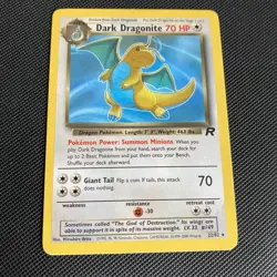 Dark Dragonite 22/82 Rare Non Holo Unlimited Team Rocket Pokemon Card - Image 1