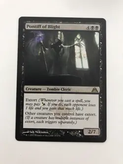 Pontiff of Blight MTG Magic the Gathering Card LP Lightly Played DGM - Image 1