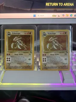 Pokemon Kabutops Fossil Holo 2 Card Lot 1999 Nintendo English - Image 1