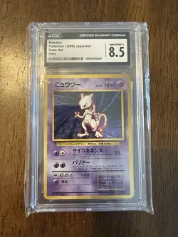 Pokemon TCG Mewtwo Expansion Pack Holo Rare Card 1996 Japanese CGC 8.5 - Image 1