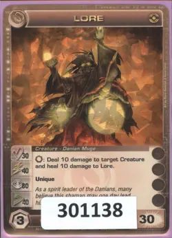 (301138) LORE 30/40/80/40/30 (3 Max Stats) SUPER RARE FOIL Chaotic Card - Image 1