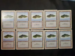 10x Island (B) Revised Basic Land Mana Mixed Condition Magic The Gathering MTG - Image 1
