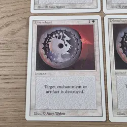 Magic the Gathering Revised Disenchant x 4 MTG White LP - Image 2