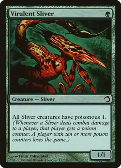 Foil - Virulent Sliver - 2 / NM / English MTG - Image 1