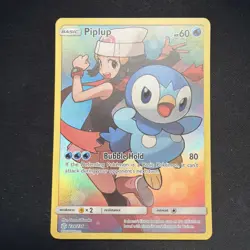 Pokemon TCG Piplup Holo Secret Rare Card Cosmic Eclipse 239/236 NM - Image 1