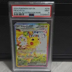 Pokemon Pikachu ex Sv08 Surging Sparks #238 Special Illustration Rare PSA 9 - Image 1