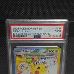 Pokemon Pikachu ex Sv08 Surging Sparks #238 Special Illustration Rare PSA 9 - Image 2