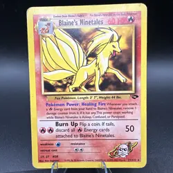 Pokemon Vintage Non Holo Rare Blaine’s Ninetales Gym Challenge 21/132 WotC - Image 1
