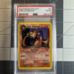2000 Pokemon Team Rocket Dark Charizard #21 PSA 6 Non-Holo - Image 3