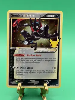 Pokemon TCG Greninja Star SWSH144 Celebrations Blackstar Promo Shiny Holo Card - Image 1