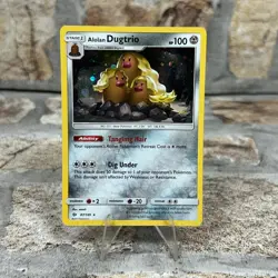 Pokemon Alolan Dugtrio Cosmos Holo Rare 87/149 – Sun & Moon 2017 – Near Mint - Image 1