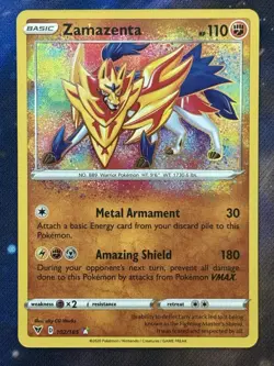 Pokemon TCG Zamazenta 102/185 Amazing Rare Vivid Voltage NM Near Mint - Image 1