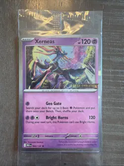 SEALED Pokemon Xerneas 064/132 Mega Evolution STAMPED Best Buy Promo - Image 1