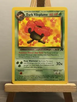 🌼 Pokemon TCG Dark Vileplume 30/82 Non-Holo Rare Vintage Team Rocket WOTC 🌼 - Image 1