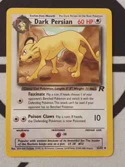 Pokemon Karte Dunkles Snobilikat 42/82 Team Rocket Set Pokemon Dark Persian - Image 2