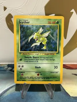 Scyther 10/64 Pokemon Jungle No Symbol Holo Rare Singles VLP - Image 1