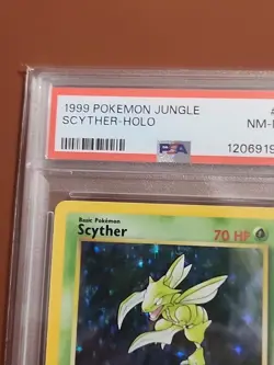 1999 Pokemon Jungle Scyther #10 Holo PSA 8 - Image 2