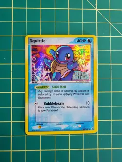 Squirtle 64/100 Reverse Holo Stamped Pokemon Ex Crystal Guardians - Image 1