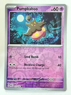 Pumpkaboo 077/182 Reverse Holo Common Paradox Rift Pokemon Pack Fresh Near Mint - Image 3