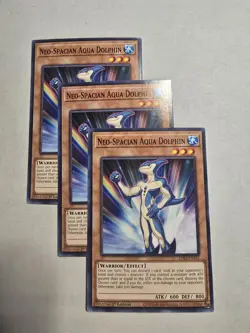 Yugioh! x3 Neo-Spacian Aqua Dolphin LDS3-EN101 Common 1st Ed 3x Yu-gi-oh! TCG - Image 1
