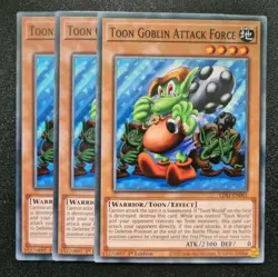 Toon Goblin Attack Force x3 Yu-Gi-Oh! LDS1-EN061 1st Common PLAYSET - Image 1