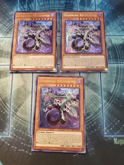 Yugioh - Doomking Balerdroch SR07-EN001 NM 1st ed Ultra Rare x3 - Image 1
