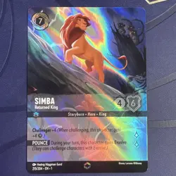 2023 Disney Lorcana - Simba Returned King Enchanted 215/204 First Chapter 🔥 - Image 1