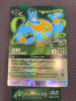 Lorcana Disney 100 Genie Powers Unleashed Aladin 20/P1 Promo Foil - Image 1