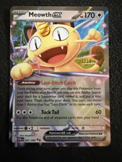 Pokemon TCG Perfect Order Meowth EX 062/088 Double Rare Holo NM Near Mint - Image 1