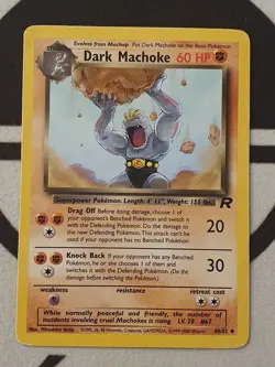 Pokemon Karte Dunkles Maschock 40/82 Team Rocket Set Pokemon Dark Machoke - Image 2