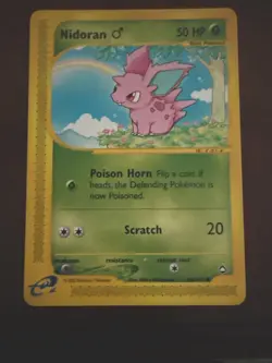 Nidoran M #096/147 Aquapolis Pokemon VERY Lightly Played 2002 E Reader - Image 1