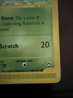 Nidoran M #096/147 Aquapolis Pokemon VERY Lightly Played 2002 E Reader - Image 4