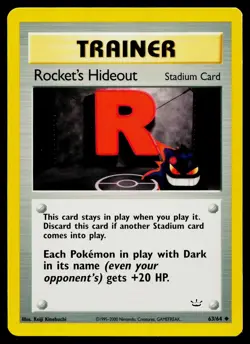 Rocket's Hideout 63/64 Uncommon Neo Revelation Pokemon Lightly Played - Image 1