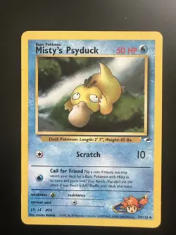 Pokemon TCG Misty's Psyduck Gym Heroes 54/132 Regular Unlimited Uncommon - Image 1