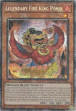 x1 Legendary Fire King Ponix - MP25-EN048 - Starlight Rare - 1st Edition Yu-Gi-O - Image 1