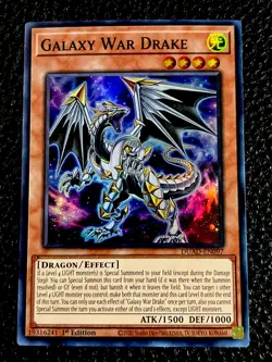Galaxy War Drake DUAD-EN097 Yugioh 1st Ed. (New) Super Rare - Image 1