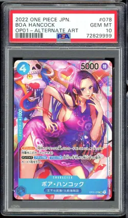2022 Japanese One Piece Romance Dawn Boa Hancock OP01-078 SR PSA 10 Gem Mint - Image 1
