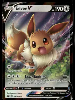 Pokemon Cards Eevee V SWSH065 Sword & Shield Promo Holo Promo NM - Image 1