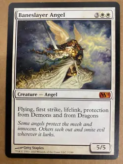 MTG 1x Baneslayer Angel # 7 Core Set 2011 M11 Magic the Gathering Card x1 LP - Image 1