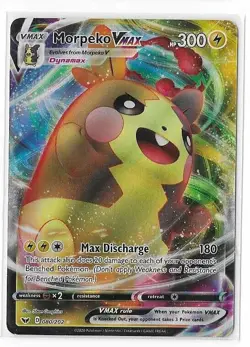 Pokemon TCG 2020 Morpeko VMAX Sword&Shield Ultra Rare Card #080/202 NM - Image 1