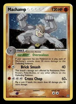Machamp 11/108 Holo Rare Ex Power Keepers Pokemon Card - Image 1