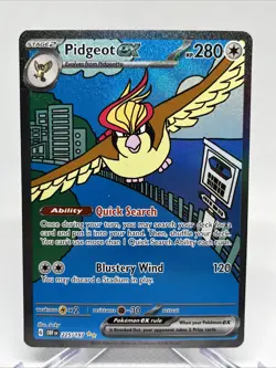 Pidgeot ex 225/197 SV03: Obsidian Flames Special Illustration Rare Pokemon Card - Image 1