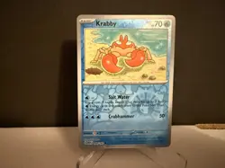Krabby 098 2023 Pokemon Scarlet & Violet MEW 151 Reverse Holo Card NM+ - Image 1