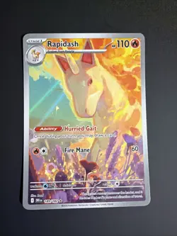 Pokemon Rapidash 189/182 Sv10 Destined Rivals Illustration Rare Holo Card - Image 1